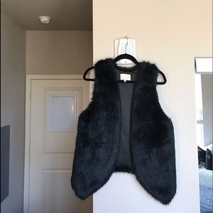 Black Fur Vest
